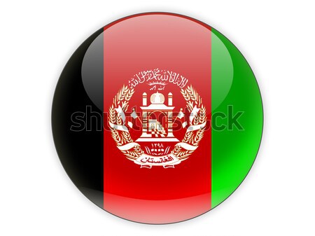 Stok fotoğraf: Ikon · bayrak · Afganistan · yalıtılmış · beyaz · seyahat