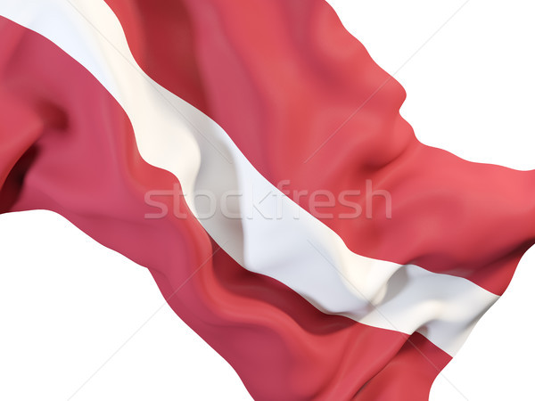 Waving flag of latvia Stock photo © MikhailMishchenko