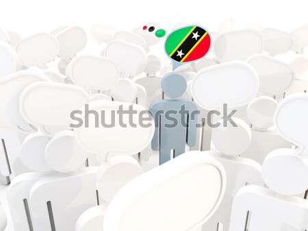 Man with flag of denmark in a crowd Stock photo © MikhailMishchenko