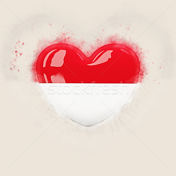 Heart with flag of monaco Stock photo © MikhailMishchenko