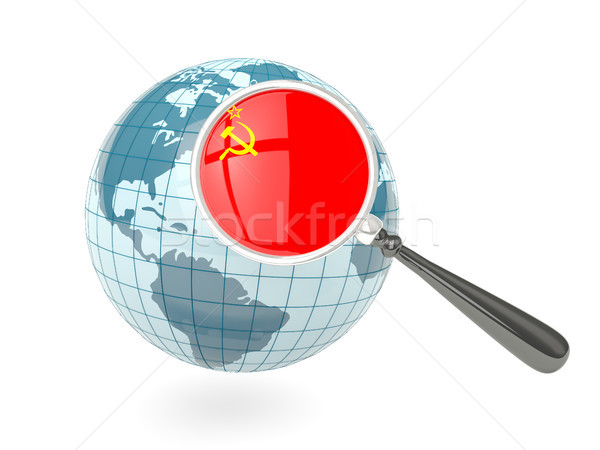 Vlag ussr Blauw wereldbol geïsoleerd Stockfoto © MikhailMishchenko