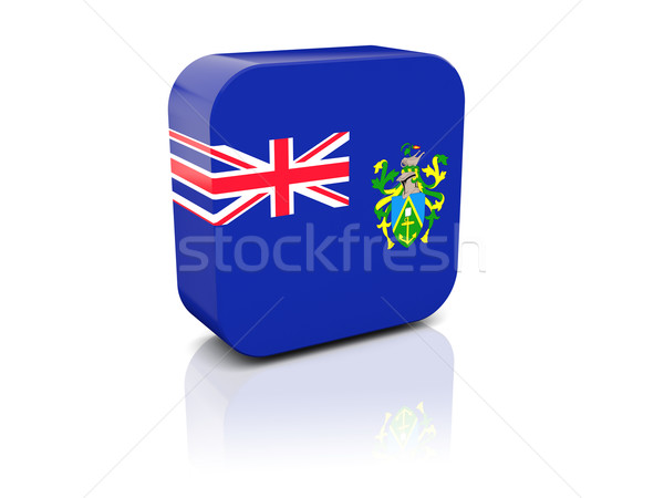 Square icon with flag of pitcairn islands Stock photo © MikhailMishchenko