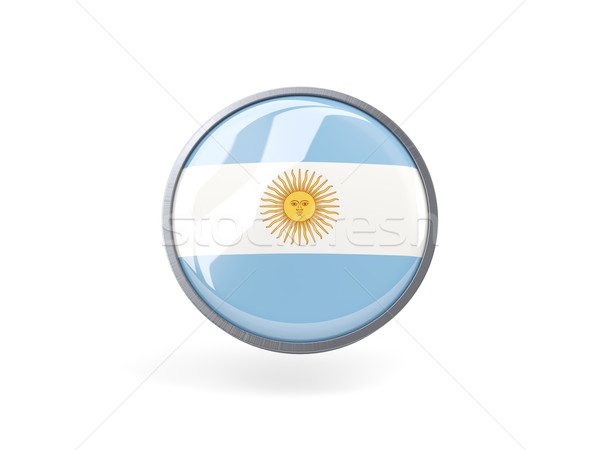 Stock foto: Symbol · Flagge · Argentinien · Metall · Rahmen · Reise