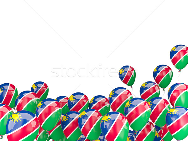 Battenti palloncini bandiera Namibia isolato bianco Foto d'archivio © MikhailMishchenko