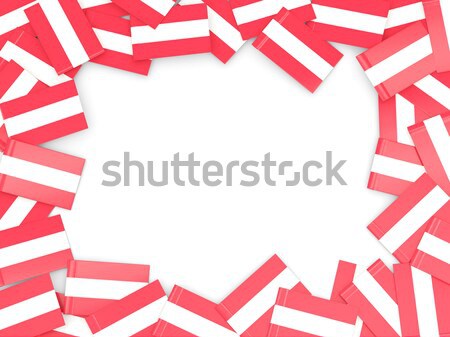 Stock fotó: Keret · zászló · izolált · fehér · háttér