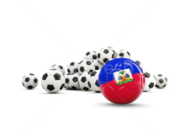 Football with flag of haiti isolated on white Stock photo © MikhailMishchenko