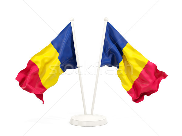 Two waving flags of chad Stock photo © MikhailMishchenko