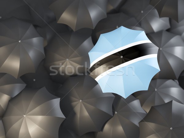 Umbrella with flag of botswana Stock photo © MikhailMishchenko