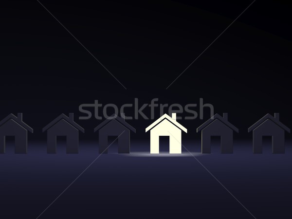 Beleuchtung Haus dunkel Business home weiß Stock foto © MikhailMishchenko