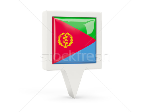 Cuadrados bandera icono Eritrea aislado blanco Foto stock © MikhailMishchenko