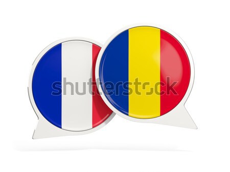 Foto stock: Icono · bandera · Rumania · metal · viaje · blanco