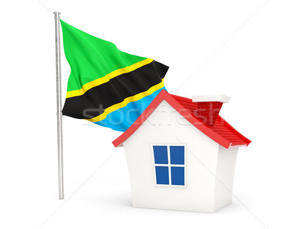 House with flag of tanzania Stock photo © MikhailMishchenko