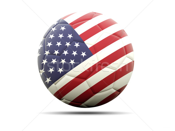 Stock photo: Football with flag of united states of america