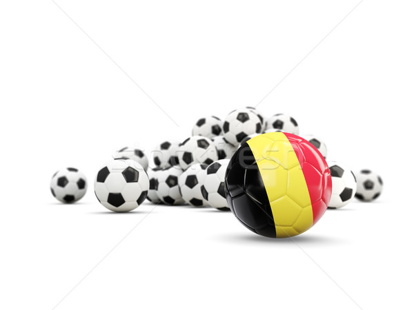 Foto stock: Fútbol · bandera · aislado · blanco · 3d · deporte