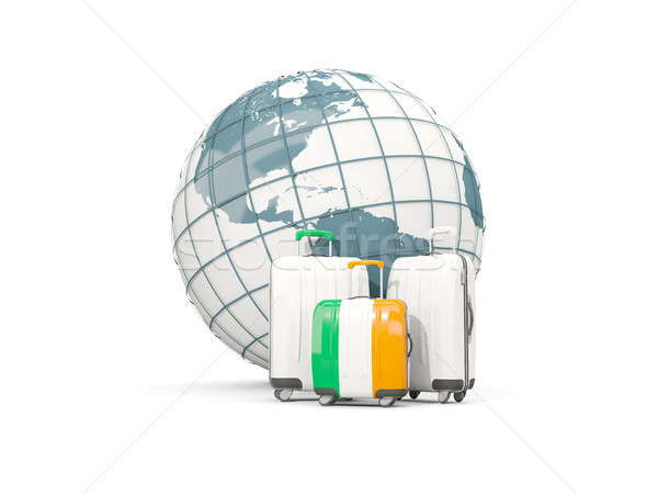 Gepäck Flagge drei Taschen Welt 3D-Darstellung Stock foto © MikhailMishchenko