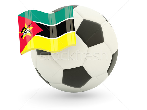 Football pavillon Mozambique isolé blanche sport [[stock_photo]] © MikhailMishchenko