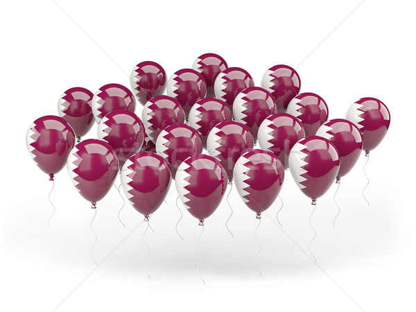 Balloons with flag of qatar Stock photo © MikhailMishchenko