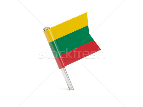 Bandera pin Lituania aislado blanco Foto stock © MikhailMishchenko
