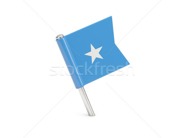 ストックフォト: フラグ · ピン · ソマリア · 孤立した · 白