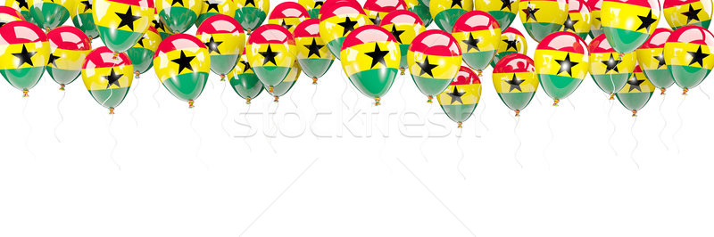 Balloons frame with flag of ghana Stock photo © MikhailMishchenko