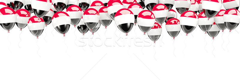 Foto stock: Balões · quadro · bandeira · Iémen · isolado · branco