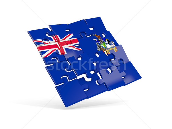 Puzzle flag of south georgia and the south sandwich islands isol Stock photo © MikhailMishchenko