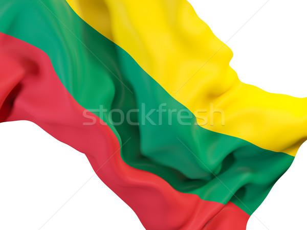 Bandiera Lituania primo piano illustrazione 3d viaggio Foto d'archivio © MikhailMishchenko