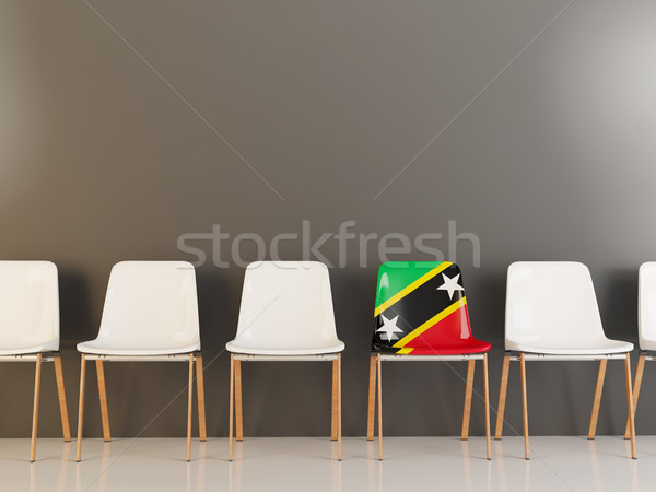 Chair with flag of saint kitts and nevis Stock photo © MikhailMishchenko