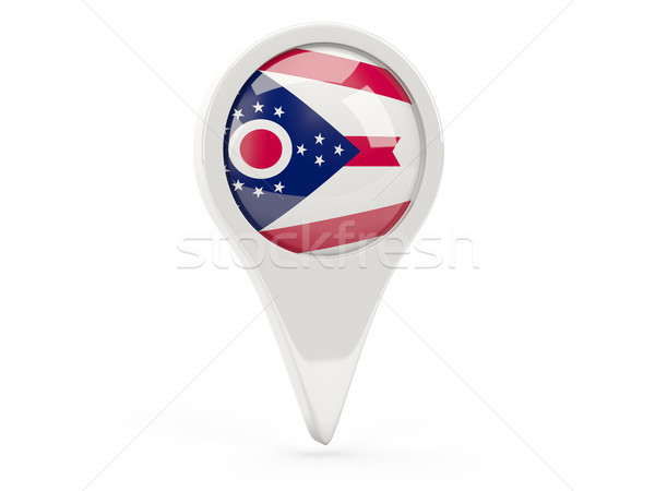Foto d'archivio: Bandiera · pin · Ohio · Stati · Uniti · locale · bandiere