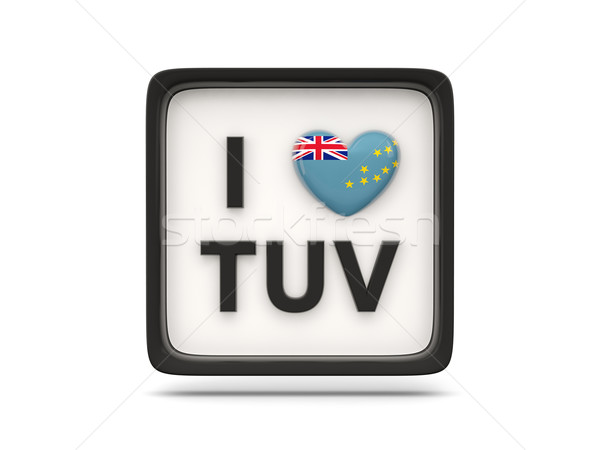 Liefde Tuvalu teken geïsoleerd witte hart Stockfoto © MikhailMishchenko