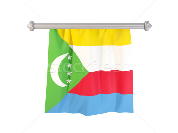 Bandiera Comore isolato bianco illustrazione 3d etichetta Foto d'archivio © MikhailMishchenko