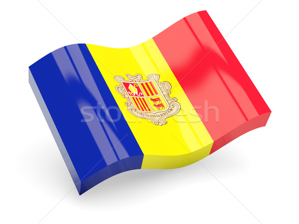 3D bandeira Andorra isolado branco viajar Foto stock © MikhailMishchenko