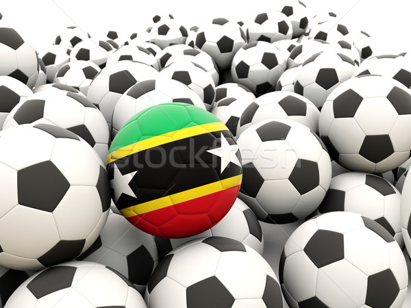 Football with flag of saint kitts and nevis Stock photo © MikhailMishchenko