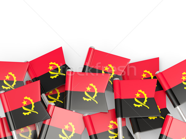 Zászló tő Angola izolált fehér világ Stock fotó © MikhailMishchenko