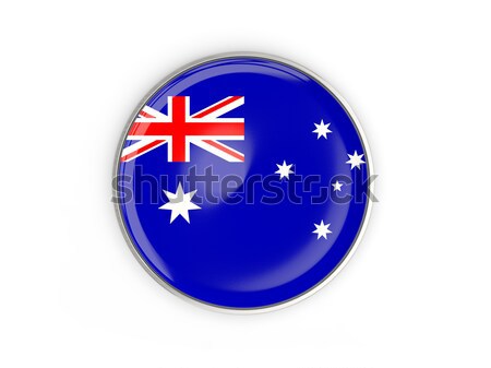 ícone bandeira Austrália assinar branco Foto stock © MikhailMishchenko
