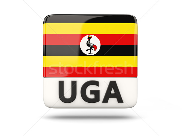 Stock fotó: Tér · ikon · zászló · Uganda · iso · kód