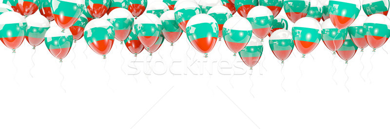 Balony ramki banderą Bułgaria odizolowany biały Zdjęcia stock © MikhailMishchenko