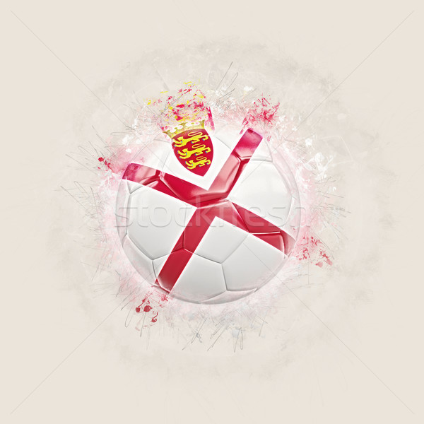 Stock photo: Grunge football with flag of jersey