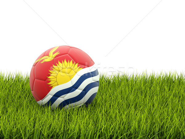 Futebol bandeira Kiribati grama verde futebol campo Foto stock © MikhailMishchenko