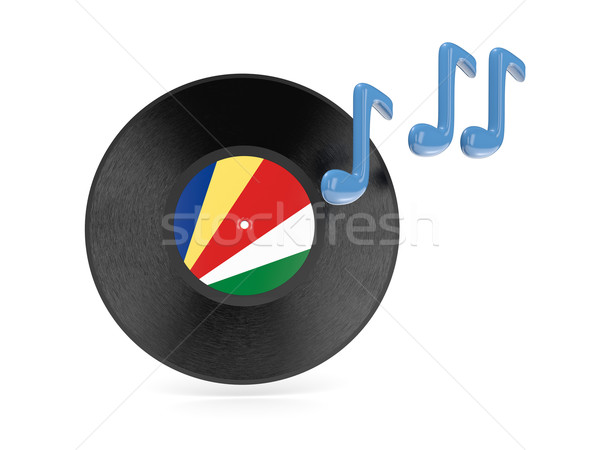 Vinyl disk with flag of seychelles Stock photo © MikhailMishchenko