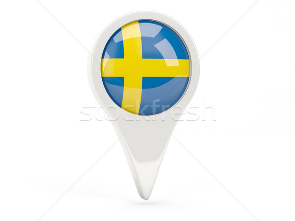 Round flag icon of sweden Stock photo © MikhailMishchenko