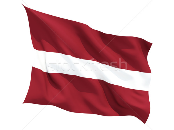 Waving flag of latvia Stock photo © MikhailMishchenko