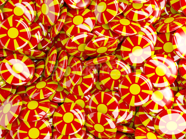 флаг Македонии фон стране Pin круга Сток-фото © MikhailMishchenko