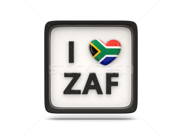 Stock photo: I love south africa sign