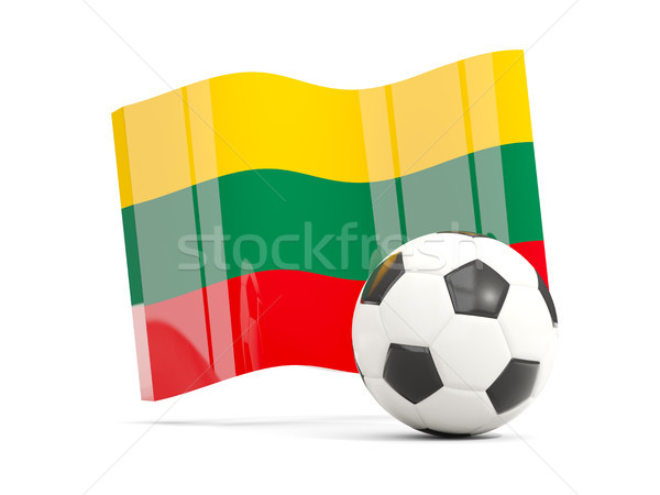 футбола флаг изолированный белый 3d иллюстрации Сток-фото © MikhailMishchenko
