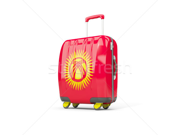 Bagaj bayrak bavul yalıtılmış beyaz 3d illustration Stok fotoğraf © MikhailMishchenko