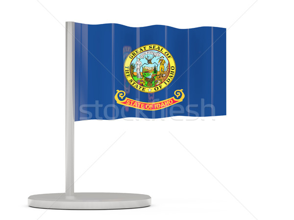 Flag pin with flag of idaho. United states local flags Stock photo © MikhailMishchenko