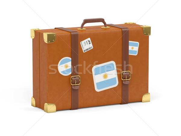 スーツケース フラグ アルゼンチン 旅行 孤立した 白 ストックフォト © MikhailMishchenko