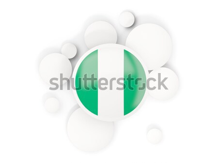 ícone bandeira Nigéria isolado branco viajar Foto stock © MikhailMishchenko
