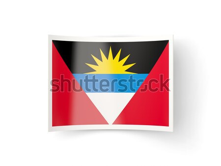 Square metal button with flag of antigua and barbuda Stock photo © MikhailMishchenko